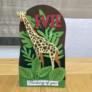 3D Giraffe Card