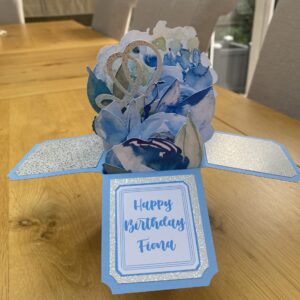 Blue Floral Box Card