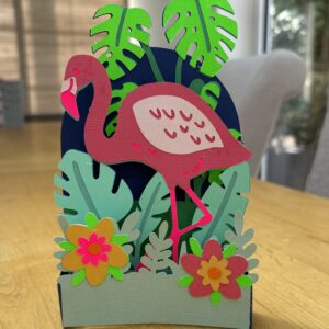 3D Flamingo Card