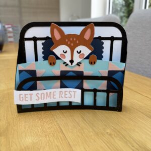 3D Get Well Soon Fox Card