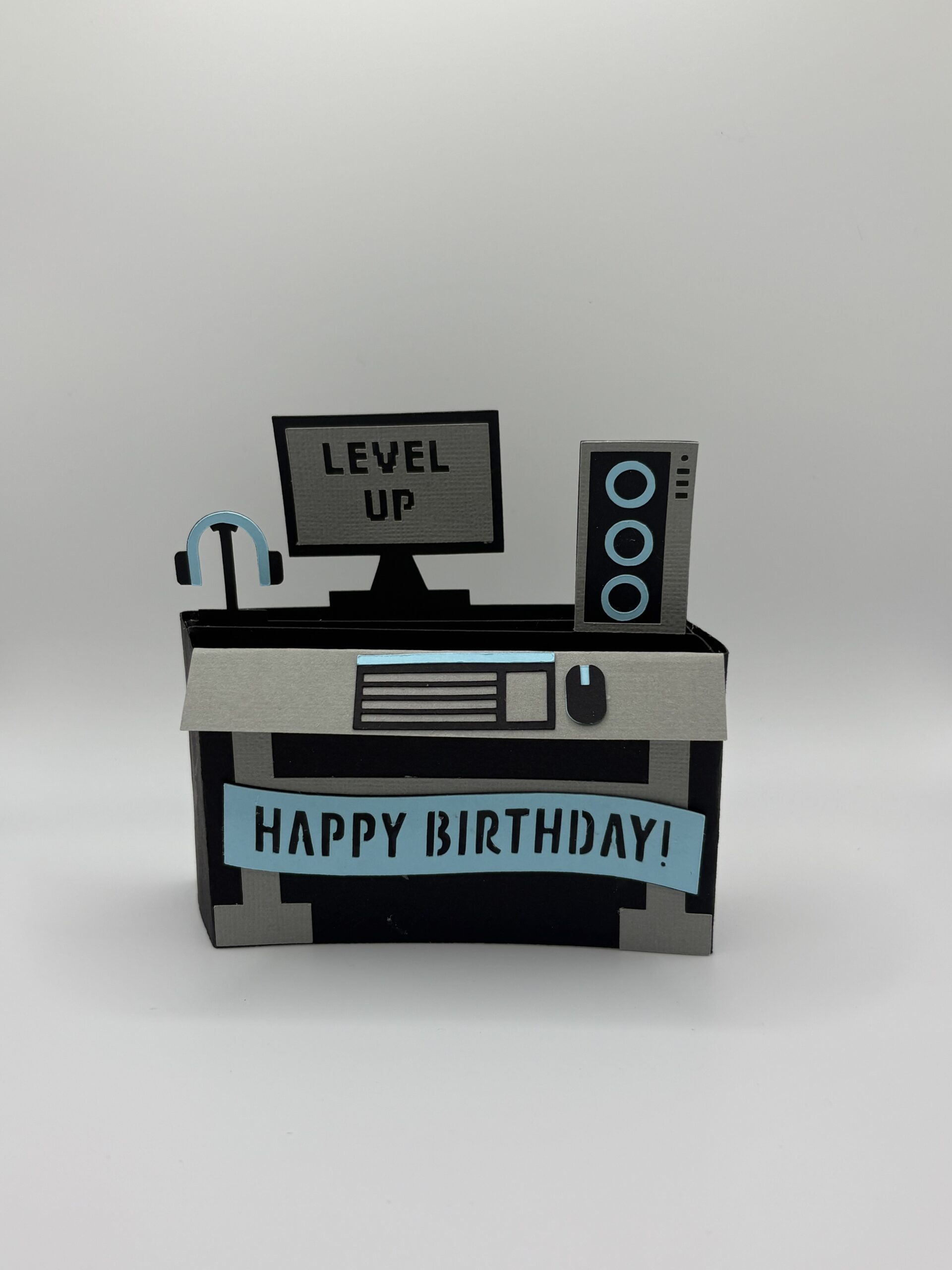 3D Computer Gamer Card - By Katie Cards